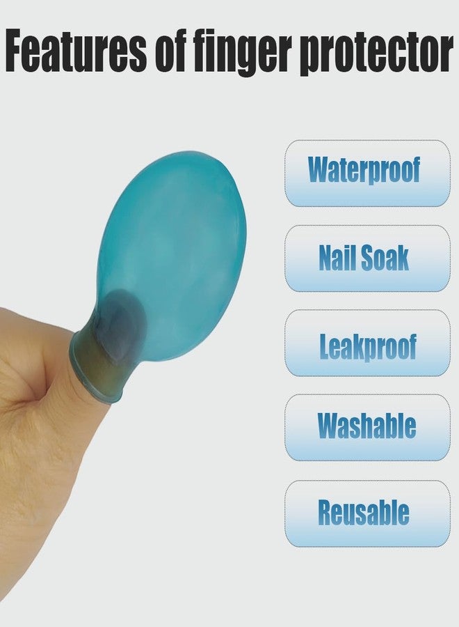 nsgglecher Finger Waterproof Sleeve, Toe Soak Sleeve, Reusable Silicone Nail Protector for Finger Cracking, Finger Pain and Shower Bath (4) - Image 4